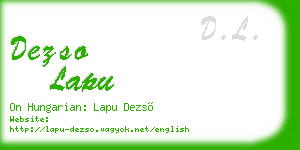 dezso lapu business card
